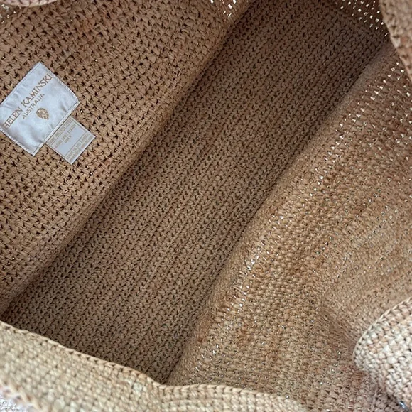 Helen Kaminski Raffia Leather Trim Tote - Picture 5 of 7